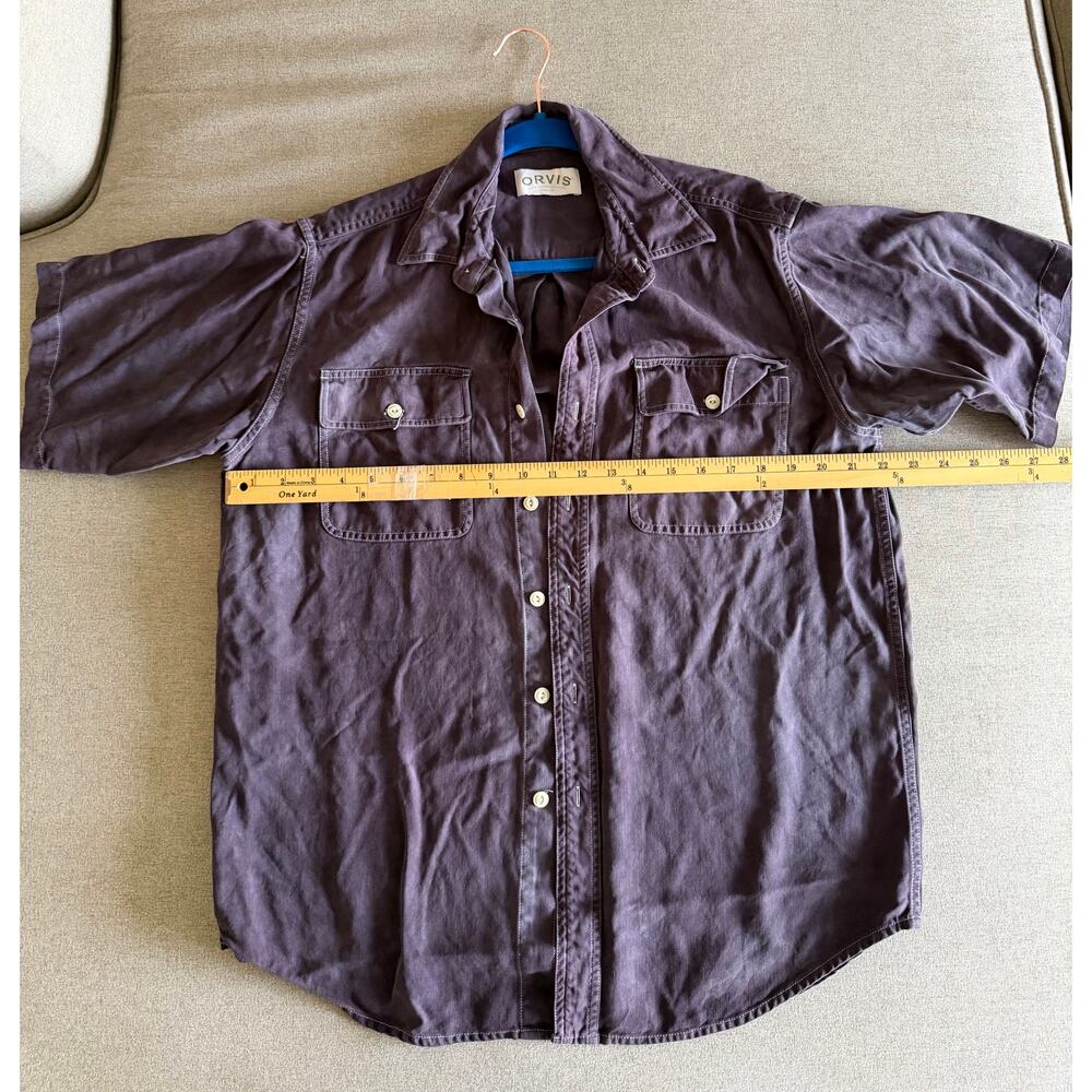 Orvis "Sporting Traditions" 100% Silk Herringbone Shirt - Men's Medium